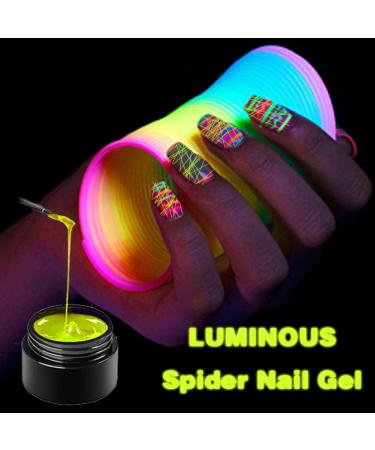Ikasus Shining Spider Angel UV Gel Nail Polish - DIY Brush Pen for Nail Art & Acrylic Design - Blue Spider Gel Decoration Tool - Buy Online on GoSupps.com