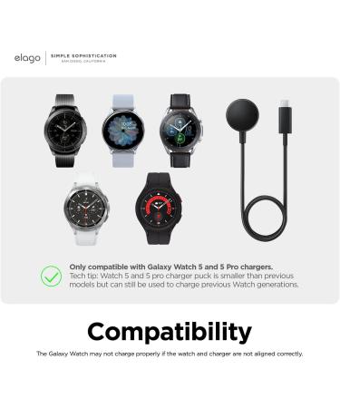 elago GW2 Stand Compatible with Samsung Galaxy Watch 5 Charger Stand (40  44mm) / Galaxy Watch 5 Pro Charger Stand (45mm) 2022 - Black Charging Cable Not Included - Buy Online on GoSupps.com