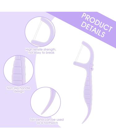 Portable Tooth Pocket Lila - 2 pcs Automatic Dental Floss Organizer & Travel Storage Box with 10 Refillable Picks | Perfect for Dinner Dates - Buy Online on GoSupps.com