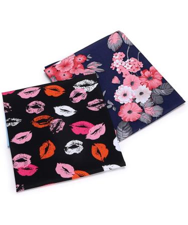 BTSKY Waterproof Adult Bibs (2 Pack) - Reusable, Washable Mealtime Protector with Crumb Catcher (Flowers) - Buy Online on GoSupps.com