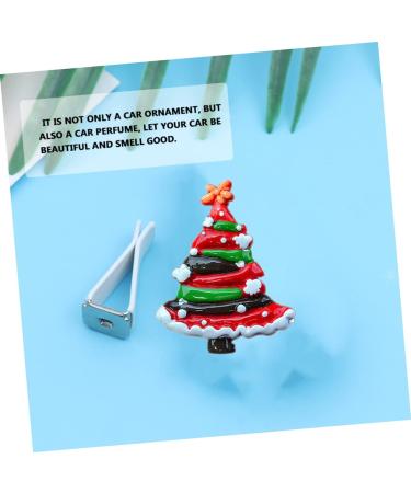 GLEAVI Perfume Clip Christmas Ornament | Car Air Freshener & Aroma Diffuser | Essential Oil Diffuser | Red Cartoon Metal Clip - Buy Online on GoSupps.com