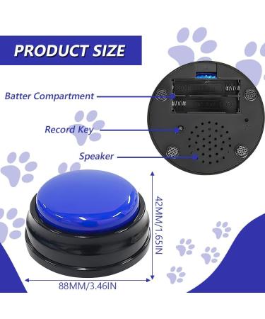 Fivtsme 4-Piece Dog Buzzer with Recording Function | Interactive Pet Training Bell & Sound Buttons for Dogs - Buy Online on GoSupps.com