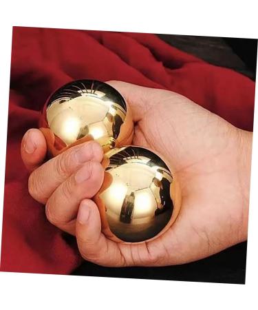 Frcolor Brass Gymnastics Balls - Portable Handballs for Massage & Fitness | Set of 4 Handwritten Solid Metal Exercise Balls - Buy Online on GoSupps.com