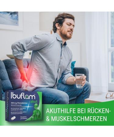Ibuflam Acute 400 mg Film-Coated Tablets - Fast Pain Relief & Fever Reduction | 50 Pcs - International Shipping Available - Buy Online on GoSupps.com