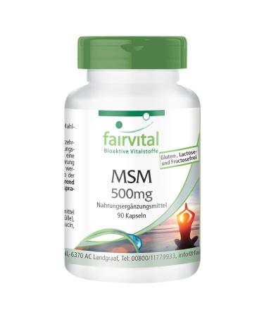 Fairvital | MSM 500mg - 15 jours - VEGAN - Fortement dos - 90 capsules - m thylsulfonylm thane