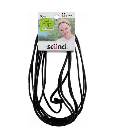 Scunci No-Slip Grip Headwraps Black 8 ct. - Stay Put Hair Accessories - Buy Online on GoSupps.com