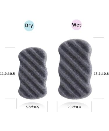 ESMOSEN 2 Pack Natural Konjac Exfoliating Bath Sponge for Gentle Body Cleansing - Super Soft & Safe for Baby Bathing | Shower Sponge Set - Buy Online on GoSupps.com