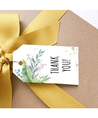 Thank You Tags 100Pcs Gift Tags for Wedding Tags Birthday Baby Shower Party Favors Paper Gift Tags with 100 Sticks Jute String - Buy Online on GoSupps.com