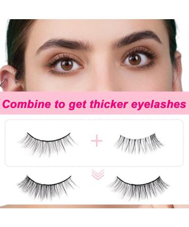 10 Pairs Half False Eyelashes Strip Lashes Wispy Lashes Curl Cat Eye Lashes extension Natural Looking 3/4 Faux Mink Lashes Fake Corner Eyelashes - Buy Online on GoSupps.com