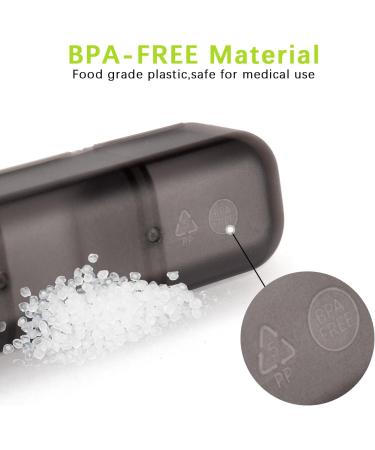 Weekly Pill Organizer 3X a Day - Black Medicine Organizer Box for Vitamins & Medications - Buy Online on GoSupps.com