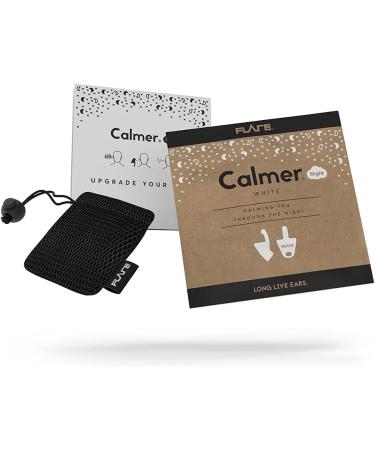 Flare Calmer Night - Soft Reusable Silicone Ear Plugs for Sleep - Reduce Noise Without Blocking Sound - White/Opulent Garden - Buy Online on GoSupps.com