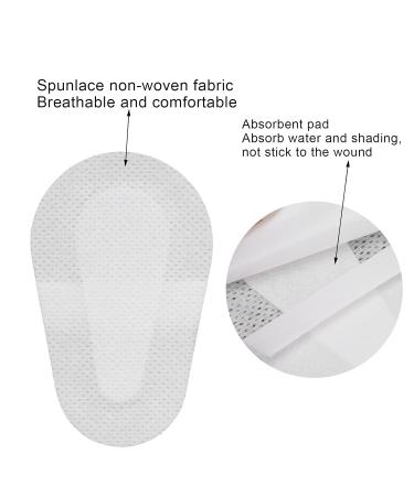 Disposable Sterile Non-Woven Oval Eye Pads - Wound Care Eye Patch (5.7 x 8.2cm) - International Shipping Available - Buy Online on GoSupps.com
