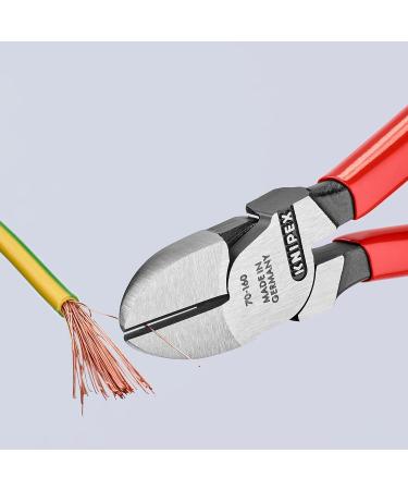 Knipex Diagonal Cutter black atramentized plastic coated 160 mm (self-service card/blister) 70 01 160 SB Grips Plastic Coated Red 160 mm atramentized on self-service card - Buy Online on GoSupps.com