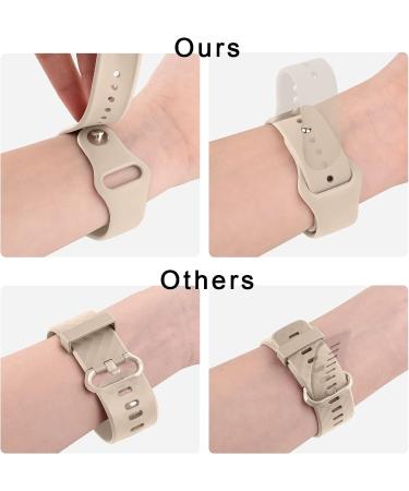 Mugust Adjustable Silicone Bracelet for Garmin Vivoactive 5/3 Vivomove 3/HR/Luxe/Style and Forerunner 55/245/645 - 20mm Sports Replacement in Milk Tea Color - Buy Online on GoSupps.com