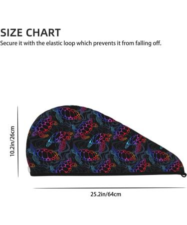 Hair Towel Wrap for Quick Drying | Sea Turtle Button Turban & Head Towel - Buy Online on GoSupps.com