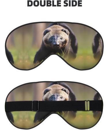 Black and White Honey Badger Mask - Adjustable Soft Blindfold for Deep Sleep Relaxation Travel & Meditation - Buy Online on GoSupps.com