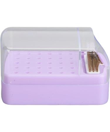 Nail Drill Bit Holder Nail Drill Bit Holder 30 Holes Dustproof Portable Manicure Accessories Stable Base for Artist for Salon (PURPLE) - Buy Online on GoSupps.com