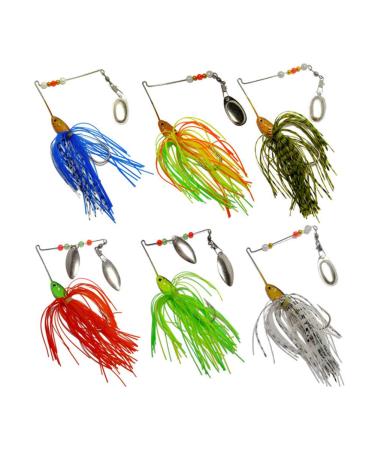 Bass Spinner Baits,6 Pcs Fishing Lures Spinner Baits,Spinner Baits for Bass Fishing,Trout Salmon Hard Metal Spinnerbaits by Free Fisher
