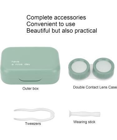 ZJchao Cute Green Lens Case - Portable Travel Holder Box & Mirror Storage Kit for Easy Use - Buy Online on GoSupps.com