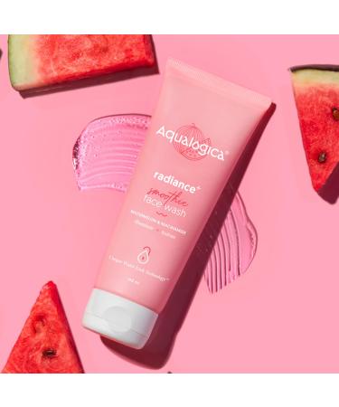 Aqualogica Radiance + Smoothie Face Wash with Watermelon | Cleanses & Controls Excess Oil | Niacinamide Helps Reduce Acne Marks & Spots | 3.38 Fl Oz/100 ml - Buy Online on GoSupps.com