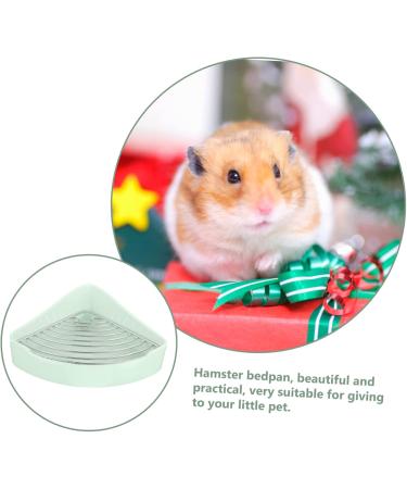 BESPORTBLE Small Pet Ceramic Toilet Small Animal Litter Indoor Bunny Small Pet Cage Supply Rat Hamster Ceramics 24x18.5cm Light Green - Buy Online on GoSupps.com