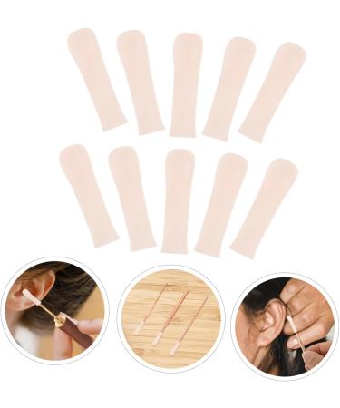 FRCOLOR 10pcs Ear Scoop Tips Silicone Ear Cleaner Replacement Tips Visual Cover for Earwax Removal Family Use Reusable - Buy Online on GoSupps.com