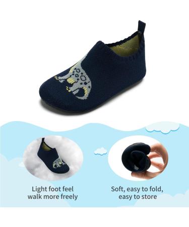 Kids Barefoot Aqua Socks for Water Sports, Non-Slip Quick Dry Shoes - Navy Blue, Size UK 8.5/9 - Buy Online on GoSupps.com