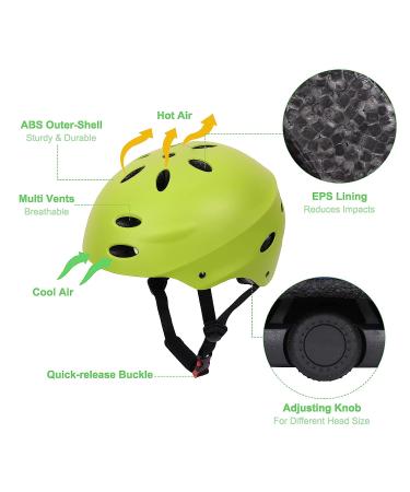 Kids Protective Gear Set - Green Helmet, Knee Pads, Elbow Pads, Wrist Guard | Skateboard, Rollerblading, Cycling Accessories - Buy Online on GoSupps.com