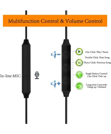 Maxrock Sleeping Headphones - Ultra Comfortable In-Ear Earplugs with Microphone & Volume Control for Sleep Travel Insomnia & Meditation - Noise Suppression Black - Buy Online on GoSupps.com
