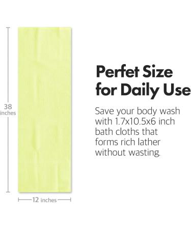 Premium Exfoliating Washcloth Towel - Korean Loofah Bath Sponge for Shower - Long Back Scrubber - African Bath Sponge - 4 Color Options - Becomes Softer with Use | NOPIGO - Buy Online on GoSupps.com