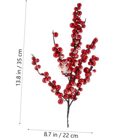 Zerodeko 4 Pcs Christmas Cuttings Faux Branches Artificial Christmas Stems Christmas Berries for Crafts Christmas Wreath Berries Flowers Home Decoration Household Christmas Tree Red Plastic - Buy Online on GoSupps.com