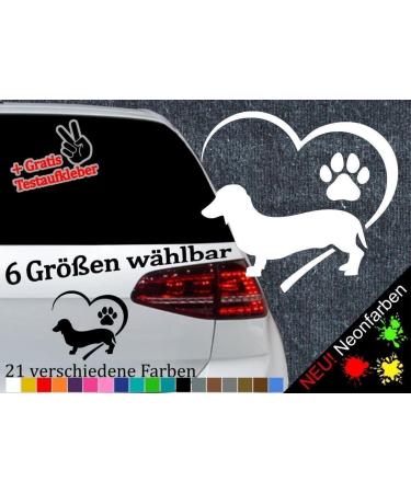 Shorthair Dachshund Heart Sticker - 6 Sizes & 21 Colors | Cute Teckel Designs for Dog Lovers - Buy Online on GoSupps.com