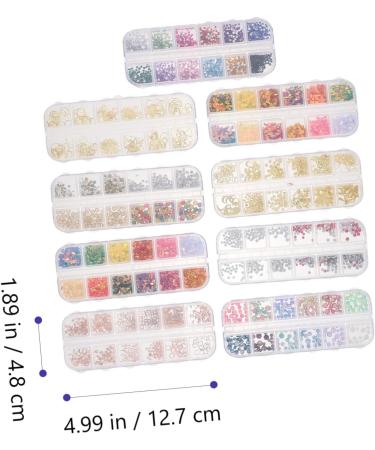 POPETPOP 9 Boxes Nail Art Accessories Art Supplies Rhinestones Nail Art Rivet Assorted Nail Art Jewelry Nail Art Studs Jewels Nail Decorations for Nail Art Plastic 3D Pearl Golden Nails - Buy Online on GoSupps.com