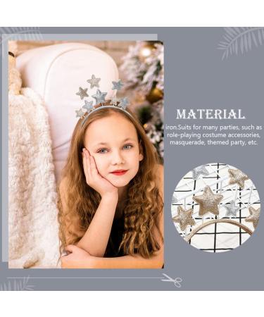 Lurrose Glitter Star Headband - 2 Pack Party Hair Accessories for Kids | Perfect for New Year's & Birthday Celebrations - Buy Online on GoSupps.com