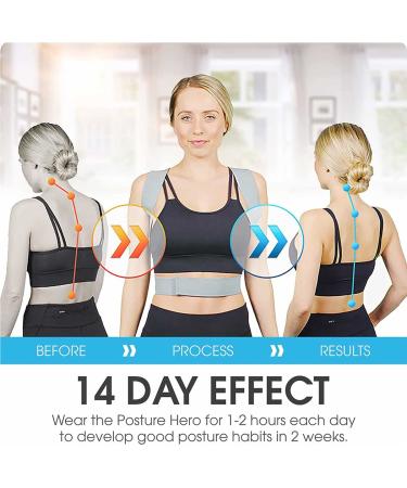 BACK Posture Hero - Adjustable Posture Corrector for Men & Women | Award-Winning Support | Fits 32-36 Inches (Pink/Turquoise S/M - Buy Online on GoSupps.com