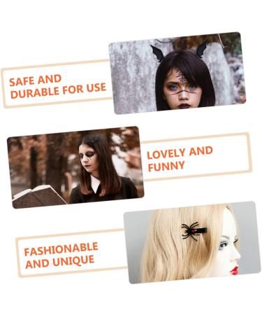 minkissy 4 Pairs Halloween Hair Clips Gothic Hair Clip Halloween Hairpins Prom Hair Halloween Cosplay Hairpins Goth Hair Clips Hair Clips for Women Accessories Devil Non-woven Fabric Child - Buy Online on GoSupps.com