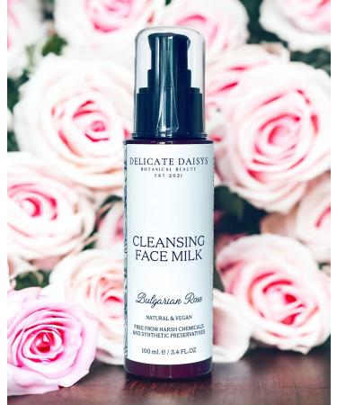 Cleansing Face Milk - Bulgarian Rose Organic Waterless Facial Cleanser | Vegan & Cruelty-Free | 3.4 fl oz - Buy Online on GoSupps.com