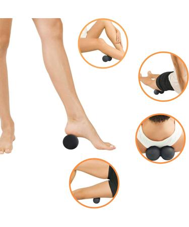 SPRINGOS Double Ball Duoball Massage Ball - Hardness: Hard 13 cm Black Twinball for Fascia Release - Buy Online on GoSupps.com
