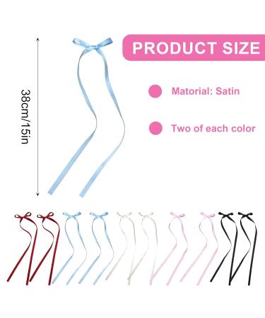 Fhioevt 10-Piece Silk Satin Hair Loop Clips for Women - Stylish Hairpins in 5 Colors for Elegant Hair Decoration - Buy Online on GoSupps.com