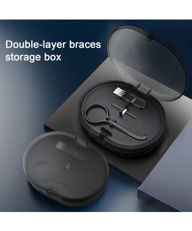 Prosthesis Box & Denture Storage: Black Retainer Container with Cleaner Brush - Ideal for International Shipping - Buy Online on GoSupps.com