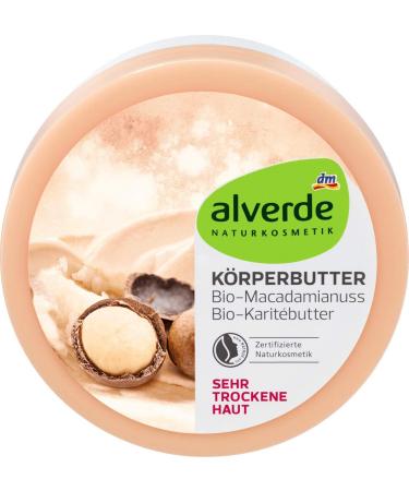 alverde NATURAL COSMETICS Body Butter Macadamia Nut Shea Butter 200 ml