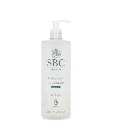 SBC Skincare Hyaluronic Gel Concentrate 500ml - Hydrating and Replenishing Moisturiser for Face and Body