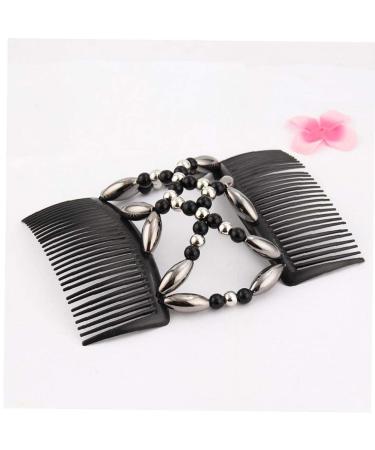 Pearl Hair Combs | Magic Elastic Double Clip Hair Accessories for Women & Girls - Buy Online on GoSupps.com