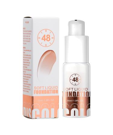 G n rique Self-Adjusting Foundation for Mature Skin Long-Lasting Liquid Foundation 30ml - Waterproof Long-Lasting Cream Concealer for Women and Men