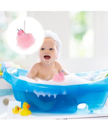 2pcs Unicorn Bath Balls - Kids Cartoon Shower Wash & Loofah | Body Cleaning Puff for Toddler | Pink PVC Bath Tub Sponge - Buy Online on GoSupps.com