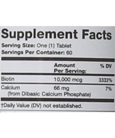 Buy Olympian Labs Biotin 10000 mcg - 60 Tablets for Healthy Hair, Skin & Nails - Buy Online on GoSupps.com