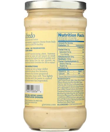 Gia Russa Alfredo Pasta Sauce 15 Fl Oz - Creamy & Authentic Italian Recipe - Buy Online on GoSupps.com