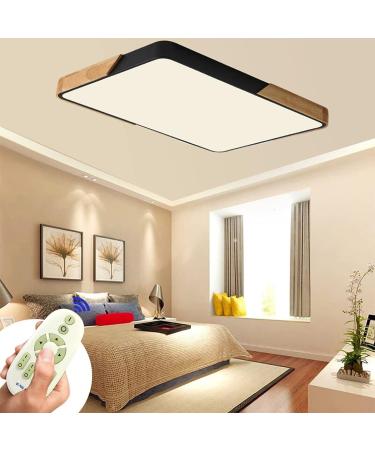 BFYLIN 72W Dimmable LED Ceiling Lamp with Remote Control - Ultra-Thin Wood Design for Bedroom Living Room & Children's Room - Buy Online on GoSupps.com