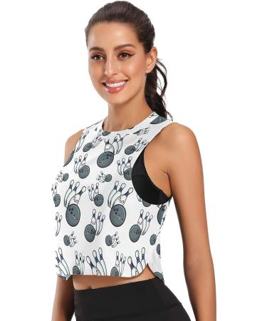 Women's Sleeveless Crop Top Workout Shirt - Athletic Muscle Tank in Color8 (Medium) - Buy Online on GoSupps.com