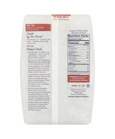 DeLallo Whole Wheat Fusilli Pasta #27 - 16 oz | Buy Online Now - Buy Online on GoSupps.com